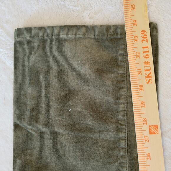 St Johns Bay Corduroy Pants Sz 16 Tall Green Straight Secretly Slender Boot Cut - Picture 10 of 10